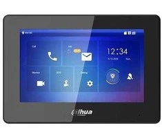 Dahua Technology Co IP domofono monitorius 7 col. 1024x600,Micro SD kortelės prievadas,PoE(802.3af) juodas, SIP