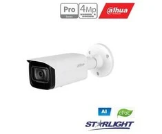 Dahua IP kam. AI 4M 2K Cilind. STARLIGHT + su LXIR iki 50m, 4MP(2688x1520) 1~25fps, 2.8mm, H.265+, ePoE