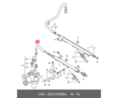 Deguonies Vamzdis Vag Volkswagen Caddy 2K 2004-2011 Touran 1T 2006-2010 Originalus 2K0133986A