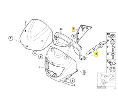 Dešinysis Dangtis BMW F 650 GS Dakar G 650 GS Originalus 46632345734
