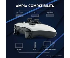 DR1TECH ShockPad II belaidis valdiklis PS4/PS3/PC/iOS Touch Pad, vibracinis