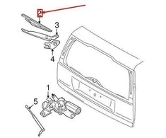 Galinis Volvo V70 XC70 priekinio stiklo valytuvo ašmenys originalūs 30753767