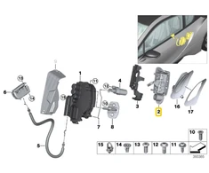 Genuine BMW I I8 I12 I15 kupė kabrioletas kairysis įdubęs laikiklis 51217333011