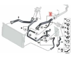 Genuine radiatoriaus aušinimo žarna BMW F20 F21 F30 F31 F35 114i 116i 17127596832