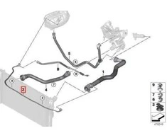 Genuine radiatoriaus plėtimosi bako žarna BMW F20 F21 F22 F23 F30 17128518965