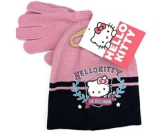 Hello Kitty žiemos kepurės ir pirštinių rinkinys mergaitėms