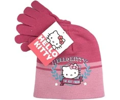 Hello Kitty žiemos kepurės ir pirštinių rinkinys mergaitėms