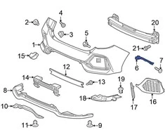 HONDA Civic Galinio Bumperio Korytės Stiprintuvas Originalus 71598TGGA01