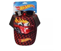 Hot Wheels lenktynių saulės akinių ir beisbolo kepurės rinkinys