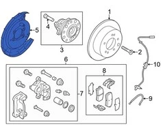 HYUNDAI Rear Right Brake Dust Shield