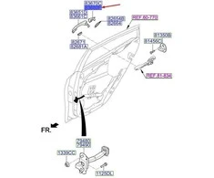 HYUNDAI Rear Right Door Outside Handle Cover Trim
