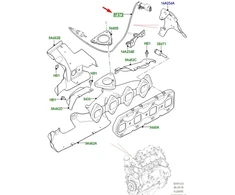 Išmetamojo dujos temperatūros jutiklis LAND ROVER DISCOVERY 5 RANGE ROVER VELAR Originalus LR082480