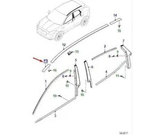JAGUAR E-PACE X540 Priekinis Kairysis Stogo Juostos Apdailos J9C3708LML NAUJA ORIGINALI