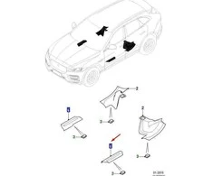 JAGUAR F-PACE X761 Priekinis Kairysis Treadplate T4A4263PVJ NAUJAS ORIGINALUS