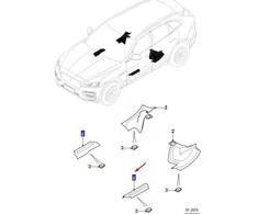 JAGUAR F-PACE X761 Priekinis Kairysis Treadplate T4A4263PVJ NAUJAS ORIGINALUS