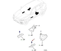 JAGUAR F-PACE X761 Priekinis Kairysis Treadplate T4A4263PVJ NAUJAS ORIGINALUS