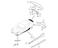 JAGUAR F TYPE Coupe X152 Priekinis Dešinysis Bamperio Apdailos Elementas Originalus T2R16328LML