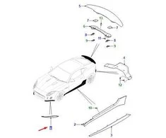 JAGUAR F TYPE Coupe X152 Priekinis Dešinysis Bamperio Apdailos Elementas Originalus T2R16328LML