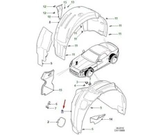JAGUAR F-TYPE kupė X152 priekinis dešinysis arkos apdailos elementas T2R17445 NAUJAS ORIGINALUS
