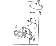 JAGUAR XJ-S MK3 Dešinės priekinės žibinto apdailos juostelė DAC10456 NAUJA ORIGINALI