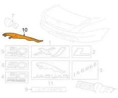 Jaguar XJ X351 Emblema Originalus C2D45699