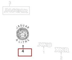 Jaguar XK8 X100 Galinių durelių bagažinės dangčio emblema Ženklas Logotipas Originalus HJB5985BD