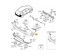 KIA NIRO MK1 Galinės Kairės Pusės Bamperio Apdaila Originali 86681G5000