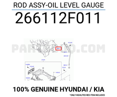 Kia Sorento Mk3 Alyvos lygio matuoklis Originalus 266112f011