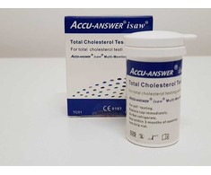 Kraujospūdžio matuoklis "Accu-Answer iSaw" cholesterolio testo juostelės TC01 10 juostelių