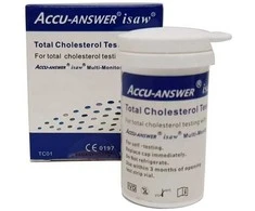 Kraujospūdžio matuoklis "Accu-Answer iSaw" cholesterolio testo juostelės TC01 25 juostelės