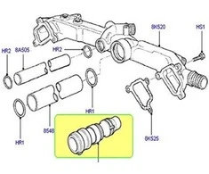 LAND ROVER Aušinimo kolektorius į šildytuvo sugrįžimą HVAC šildytuvo žarna EUROSPARE Range R 4.4L V8
