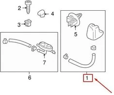 Land Rover Discovery 2 Naujas originalus žibintų plovimo purkštukas ir žarna DNH000070 (Le