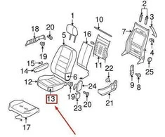 LAND ROVER DISCOVERY 3 L319 Priekinių sėdynių pagalvėlių pagalvėlė originali HGB500032