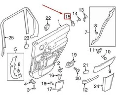 LAND ROVER DISCOVERY 4 L319 Durų apdailos panelės laikiklio veržlė LR000077 NAUJA ORIGINALI