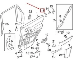 LAND ROVER DISCOVERY 4 L319 Durų apdailos panelės laikiklio veržlė LR000077 NAUJA ORIGINALI