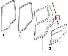 LAND ROVER DISCOVERY 4 L319 Guminis durų sustabdymas CFM500010 ORIGINALUS