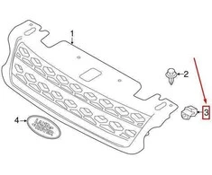 LAND ROVER DISCOVERY 4 L319 Priekinio bamperio grotelių spaustukas LR018173 NAUJAS GENIALUS