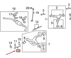 LAND ROVER DISCOVERY 4 L319 Priekinis Apatinis Valdymo Svirties Varžtas RYG000440 NAUJAS ORIGINALUS