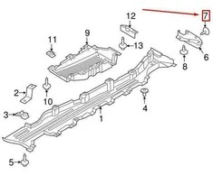LAND ROVER DISCOVERY 4 L319 Rocker Molding Rivet HYQ100060PUY NAUJA ORIGINALI