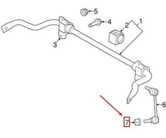 LAND ROVER DISCOVERY 4 L319 Stabilizatoriaus jungties veržlė FY114056 NAUJA ORIGINALI
