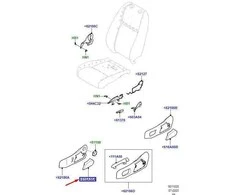 Land Rover Discovery 5 Range Rover Velar Moulding Seat Valance Originalus LR080692