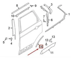 LAND ROVER DISCOVERY L462 Galinės Dešinės Ratų Arkos Apdaila LR117002 NAUJA ORIGINALI