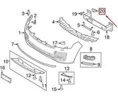 LAND ROVER DISCOVERY L462 smūgio strypo U formos veržlė originali KYH500100