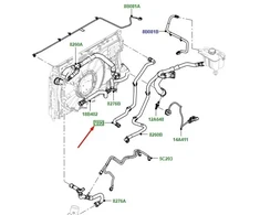 Land Rover Discovery Sport Alyvos Aušintuvo Žarna 2015 > L550 Originalus LR114664