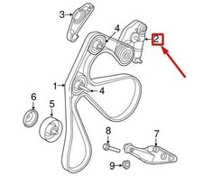 LAND ROVER DISCOVERY SPORT L550 Diržo įtempėjas LR034128 NAUJAS ORIGINALUS