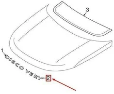 LAND ROVER DISCOVERY SPORT L550 Kapoto emblema LR063642 NAUJA ORIGINALI