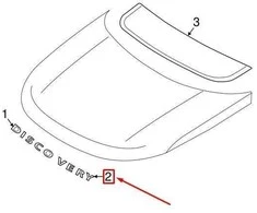 LAND ROVER DISCOVERY SPORT L550 Kapoto emblema LR063642 NAUJA ORIGINALI