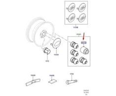 Land Rover Evoque L551 Ratai Sutvirtinimo Raktas Adaptatorius Originalus LR116674