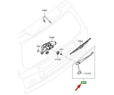 LAND ROVER FREELANDER 2 L359 Galinės durų lango valytuvo svirtis LR003297 Nauja originali