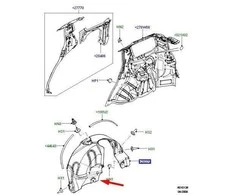 LAND ROVER FREELANDER 2 L359 Galinis Kairysis Arkos Apdangalas LR033730 Naujas Originalus